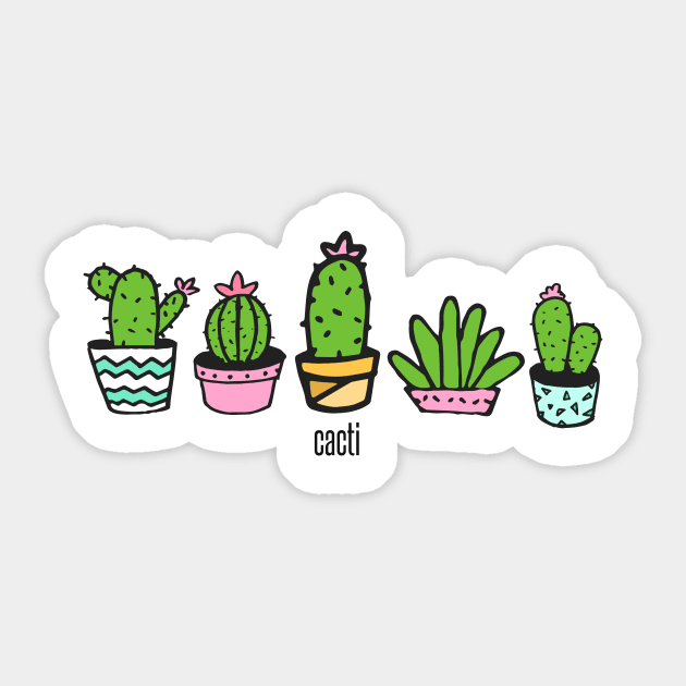 Cacti Grouping Sticker by She Gets Creative